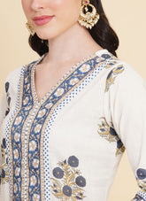 Soft Salwar Suit in White Colour